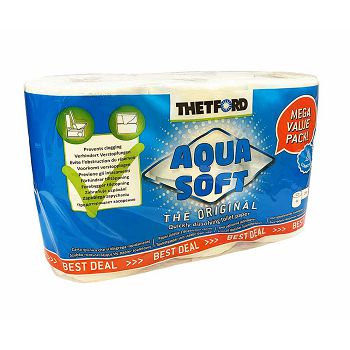 Toilettenpapier für eine Chemietoilette  AQUA SOFT Thetford 6 x 200 Blatt 
