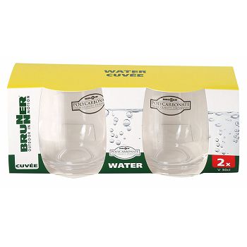 Polycarbonat Gläser WATER 300 ml / 2 Stk 