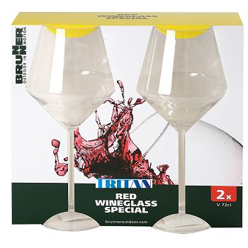 Polycarbonate red wineglasses 72 cl / 2 pcs