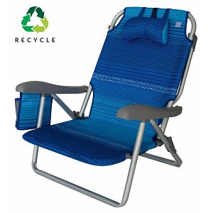 Beach chair Perez recycled Eurotrail royal blue